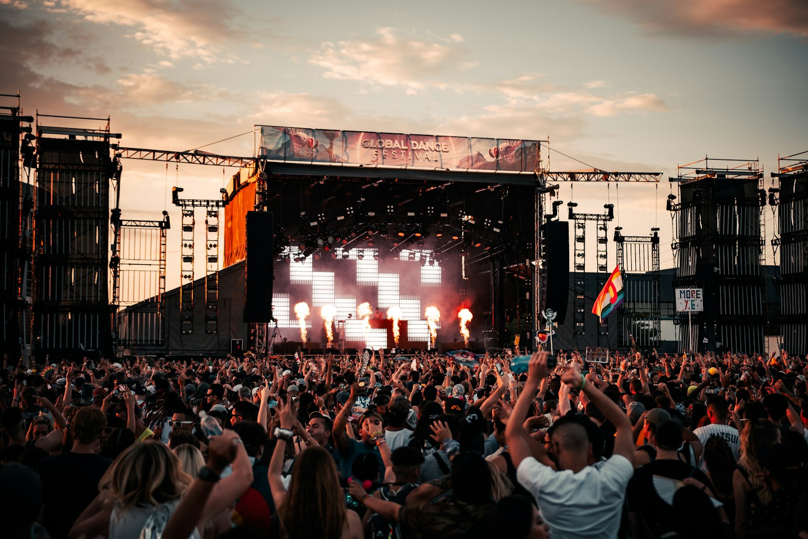 Concert crowd in Denver