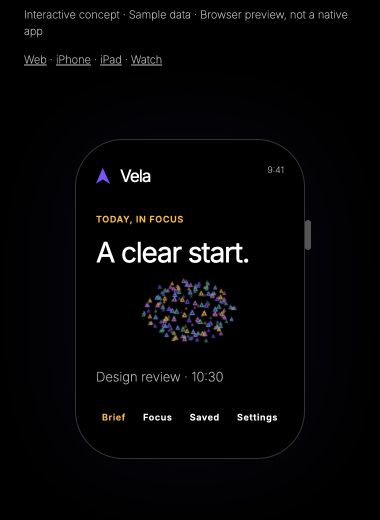 Vela Apple Watch interactive preview